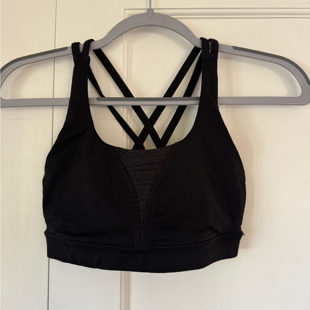 Lululemon Athletica Black Crossback Sports Bra